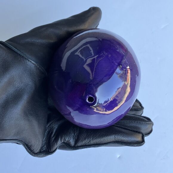 Vintage A Due Tosin Italy Majolica Ceramic Eggplant Art Pottery Vegetable Purple - Picture 12 of 13